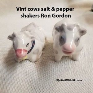 Vint cows salt & pepper shakers Ron Gordon